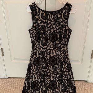 Bloomingdale’s Black and Nude Cocktail Dress